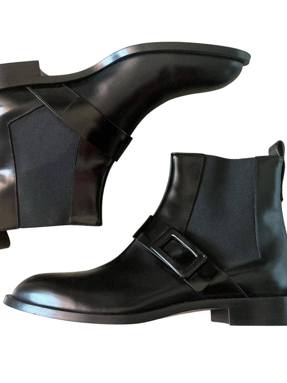 Roger VIVIER viv’ rangers buckle Chelsea boots black leather size 41 /10 US